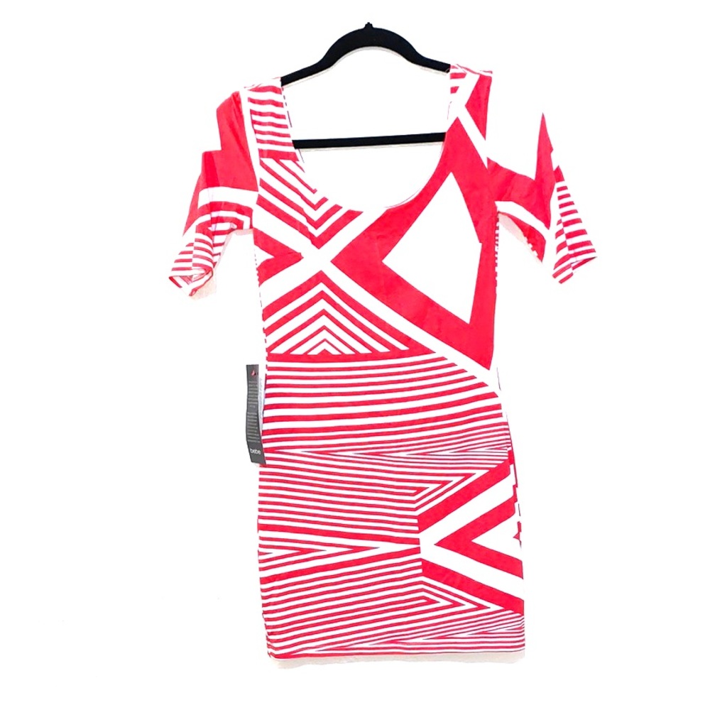 Bebe striped bodycon dress